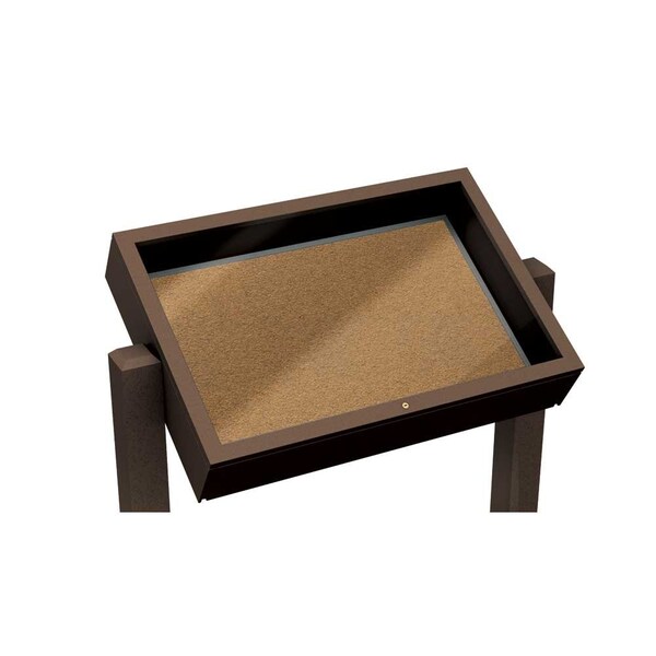 Outdoor Enclosed Combo Board, 48"x36", Bronze Frame/Grey & Pearl